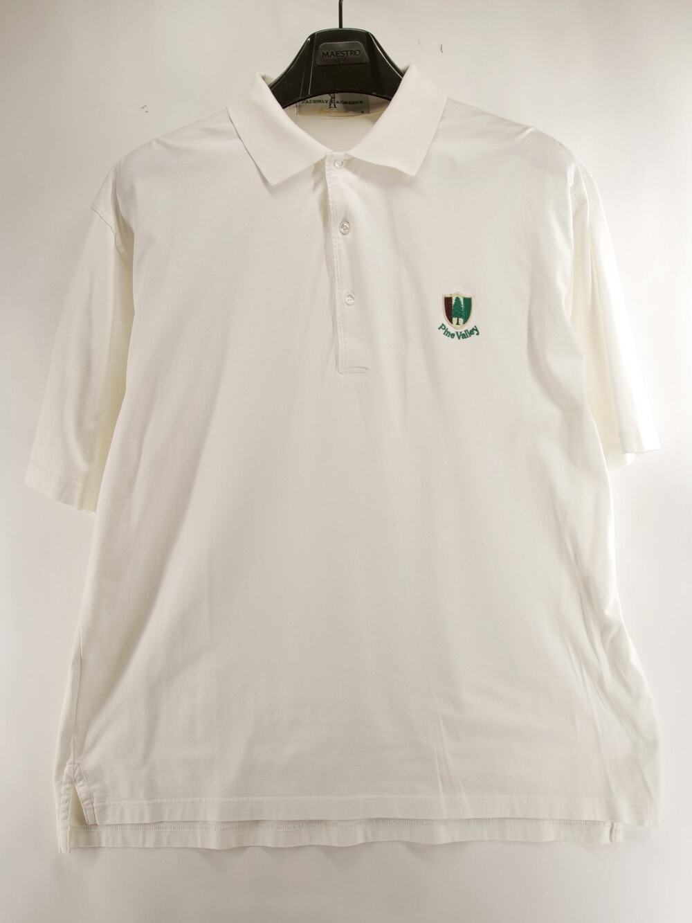 FAIRWAY & GREENE Pine Valley Golf Club Polo Shirt Mens Large L White Mercerized